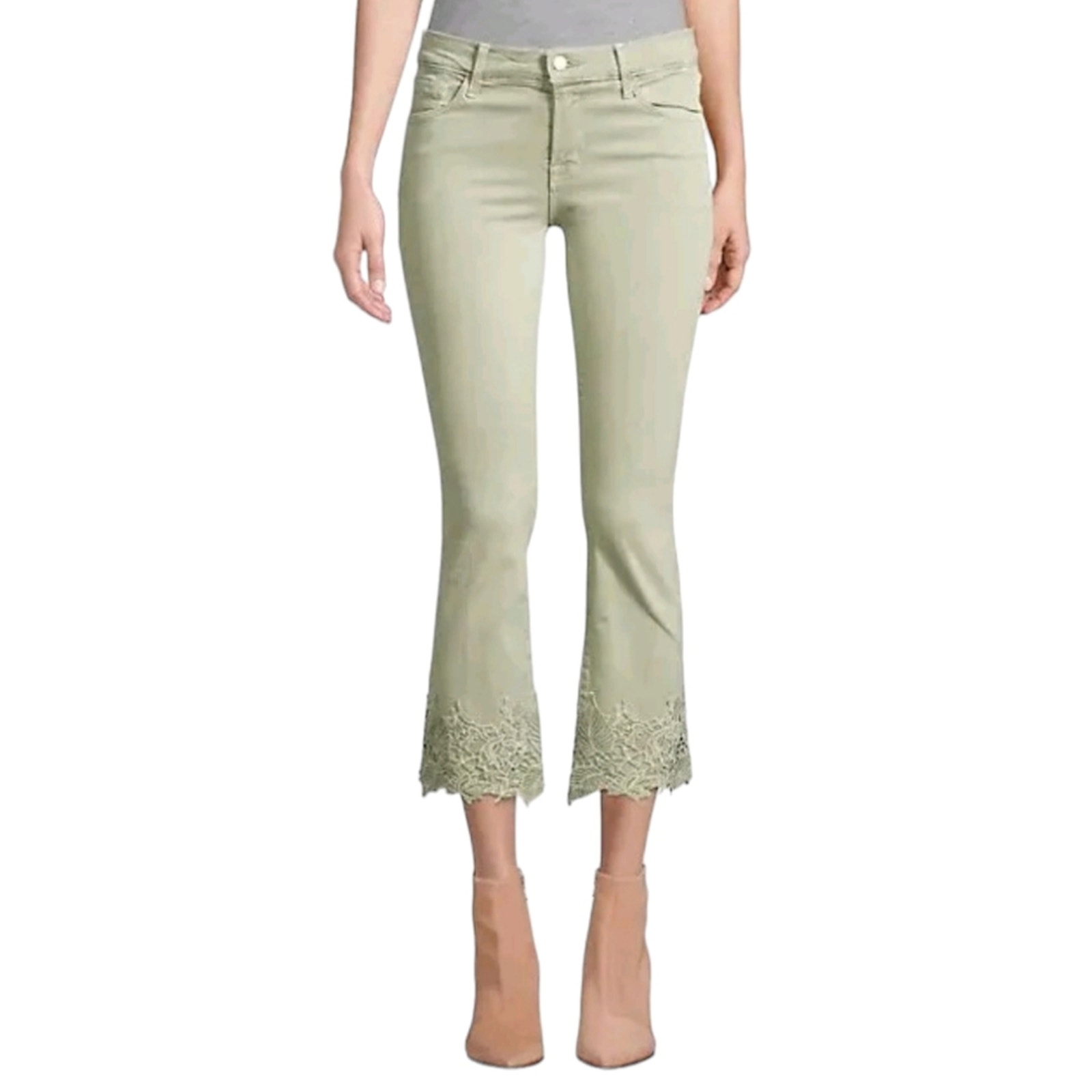 J Brand Selena Crop Bootcut Jeans In Faded Gibson 31